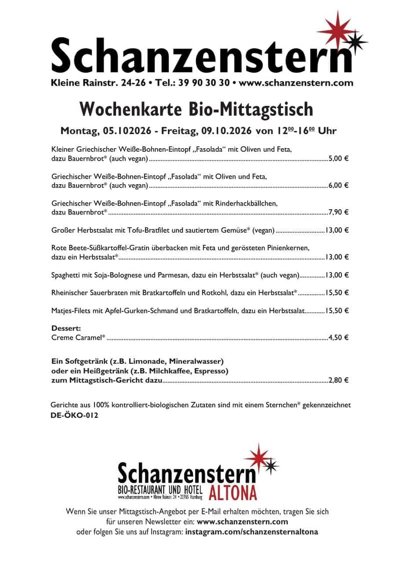 Aktuelle Wochenkarte als PDF